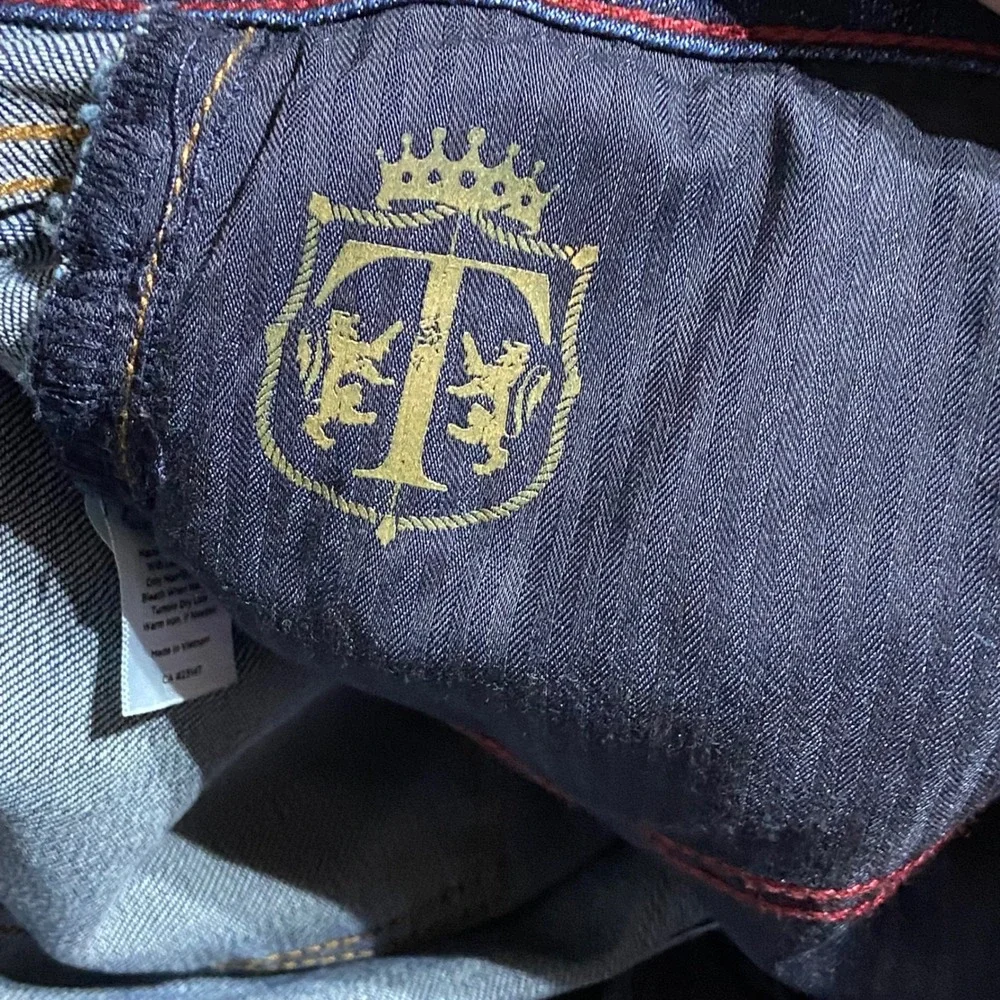 Talbots Signature Capri Jeans Women's 6 28 Dark Wash Blue Cargo Utility Cropped